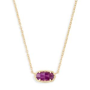 Kendra Scott Elisa Gold Necklace In Purple Jade